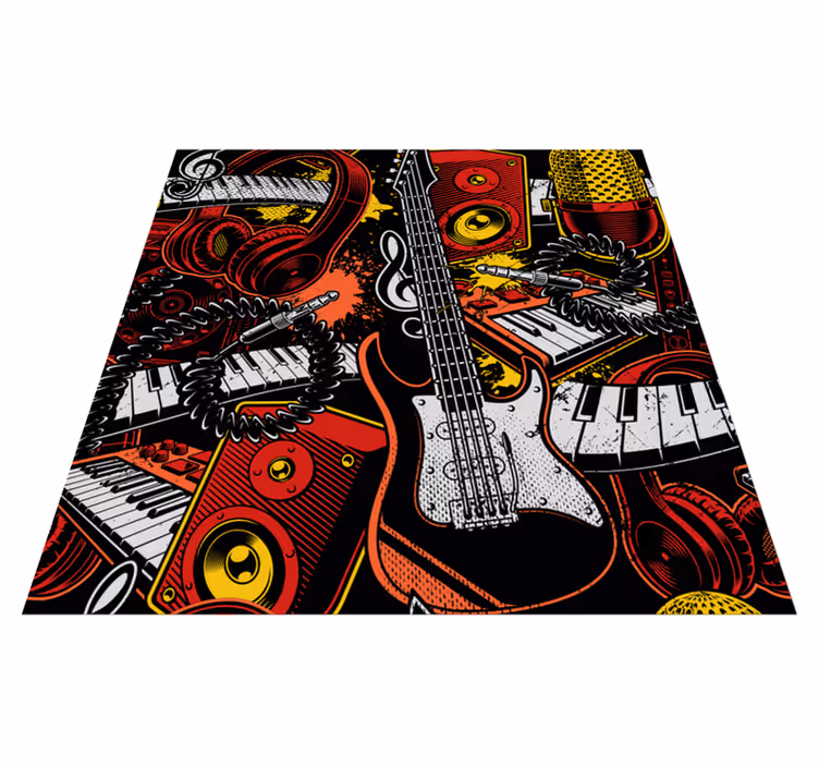 Tapis vinyle événements Éléments musicaux showcase - TenStickers