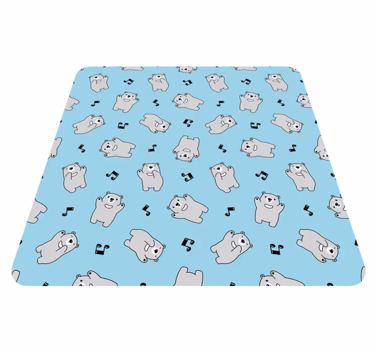 Tapis vinyle bébé adorables figurines d'ours - TenStickers