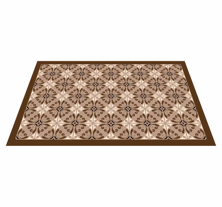 Tapis vinyle carreaux de ciment arrangement sophistiqué - TenStickers