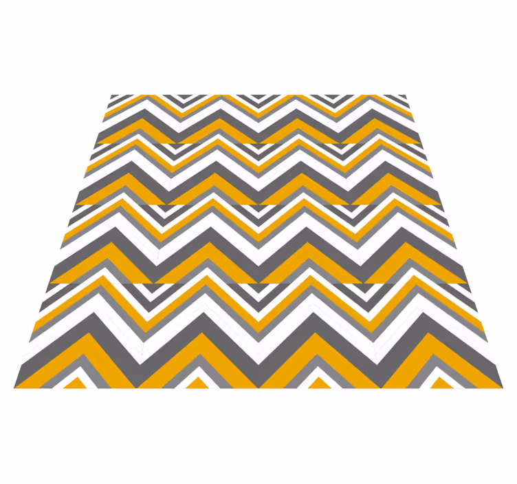 Tapis vinyle géométrique motif chevron rayé - TenStickers