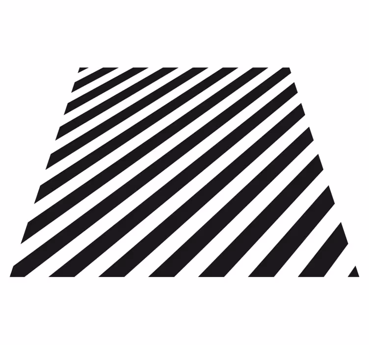 Tapis vinyle rayures noir et blanc en diagonale - TenStickers