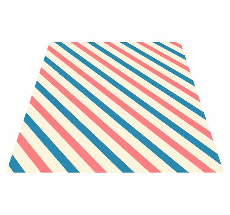 Tapis vinyle rayures couleurs abstraites en diagonale - TenStickers