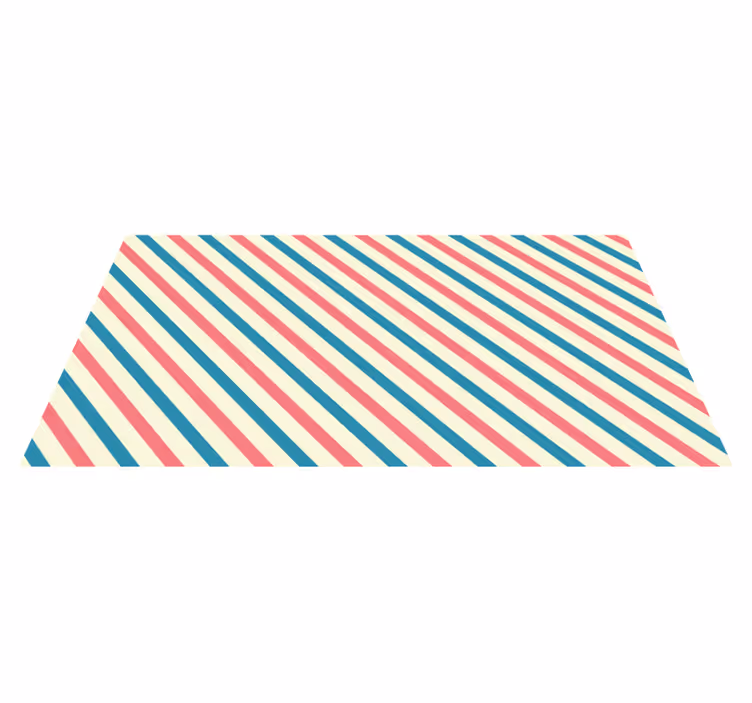 Tapis vinyle rayures lignes inclinées vibrantes - TenStickers