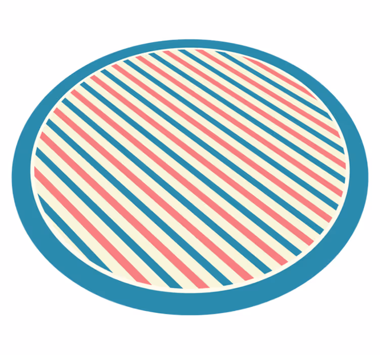 Tapis vinyle rayures motif diagonal circulaire - TenStickers