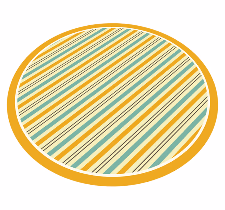 Tapis vinyle rayures nuances de jaune circulaires - TenStickers