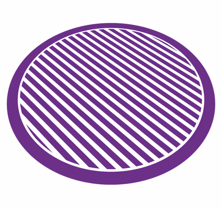 Tapis vinyle rayures cercle de nuances violettes - TenStickers