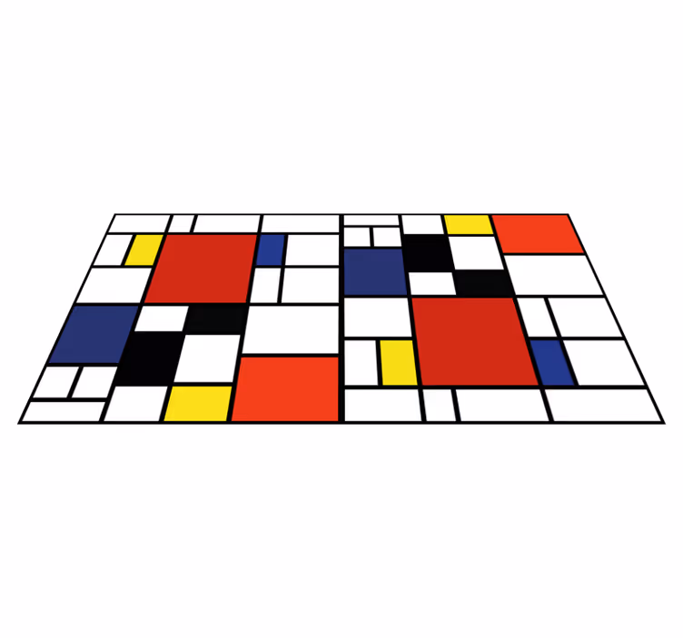 Tapis vinyle rectangulaire Blocs de couleurs abstraits - TenStickers