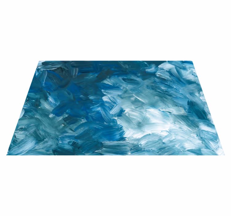 Tapis vinyle textures coups de pinceau marins - TenStickers