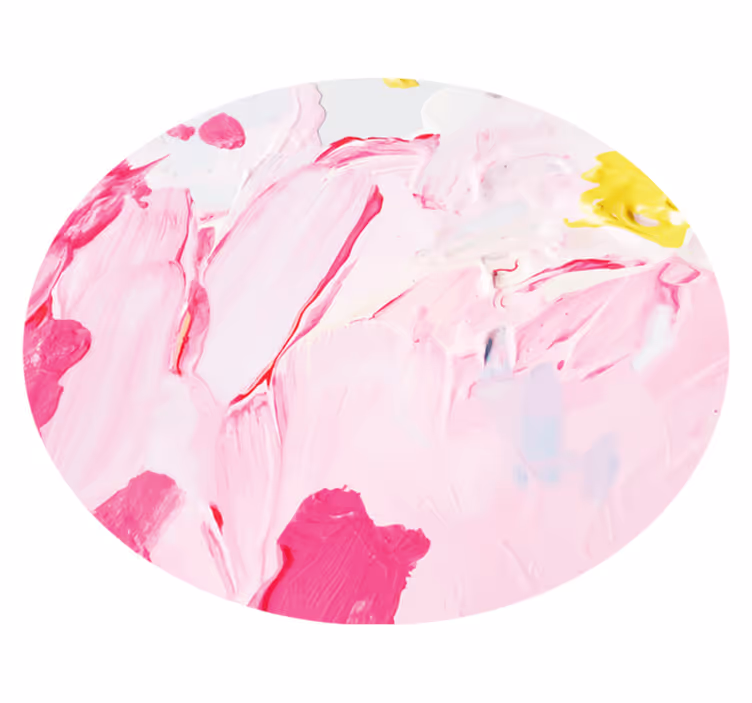 Tapis vinyle rond Coup de pinceau acrylique coloré - TenStickers