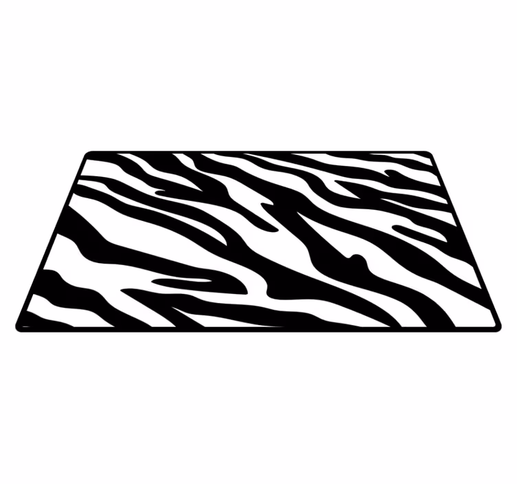 Tapis vinyle motif animal rayures monochromes - TenStickers