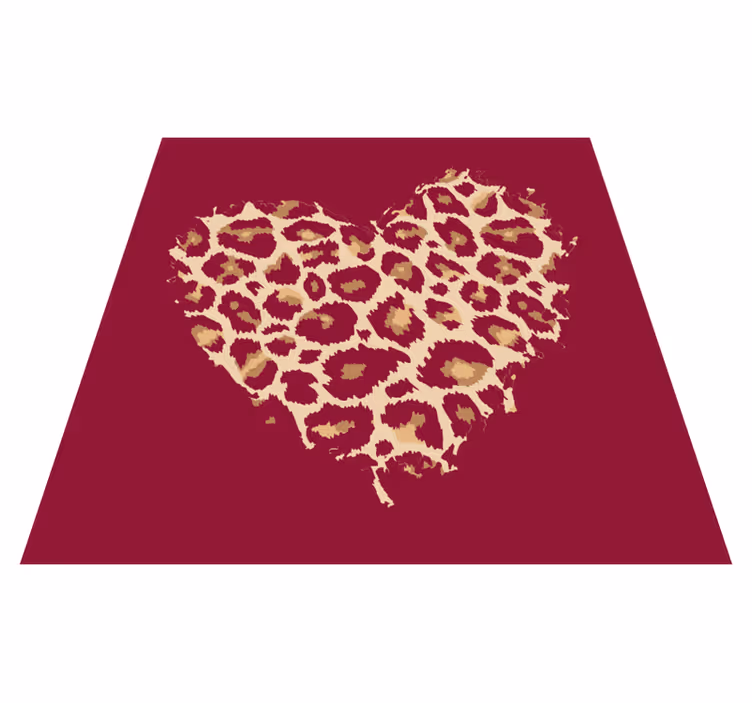Tapis vinyle motif animal illustration à dessin de cœur - TenStickers