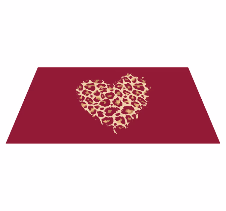 Tapis vinyle motif animal groupe de coeur - TenStickers