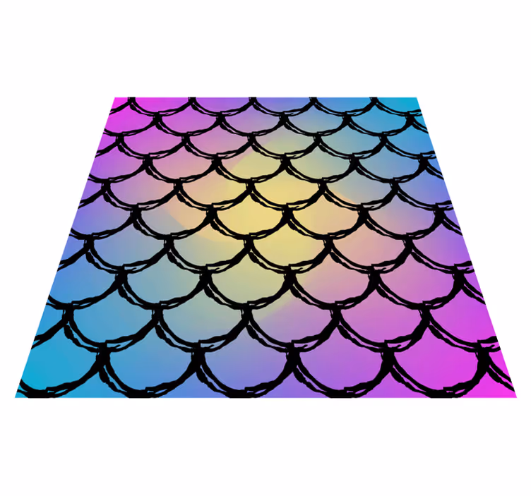 Tapis vinyle route motif écailleux coloré - TenStickers
