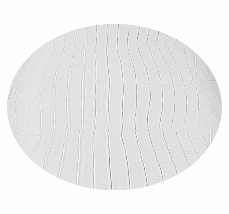 Tapis vinyle rond Texture de cuir blanc - TenStickers