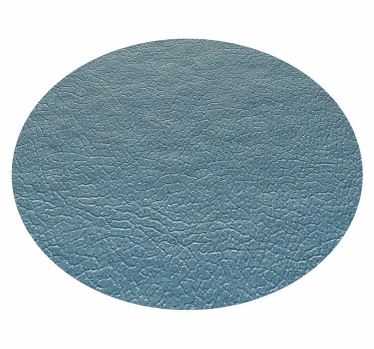 Tapis vinyle rond Texture cuir bleu pâle - TenStickers