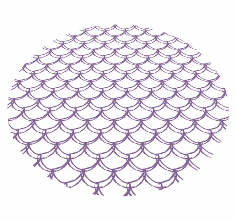 Tapis vinyle salle de bain motif festonné violet - TenStickers