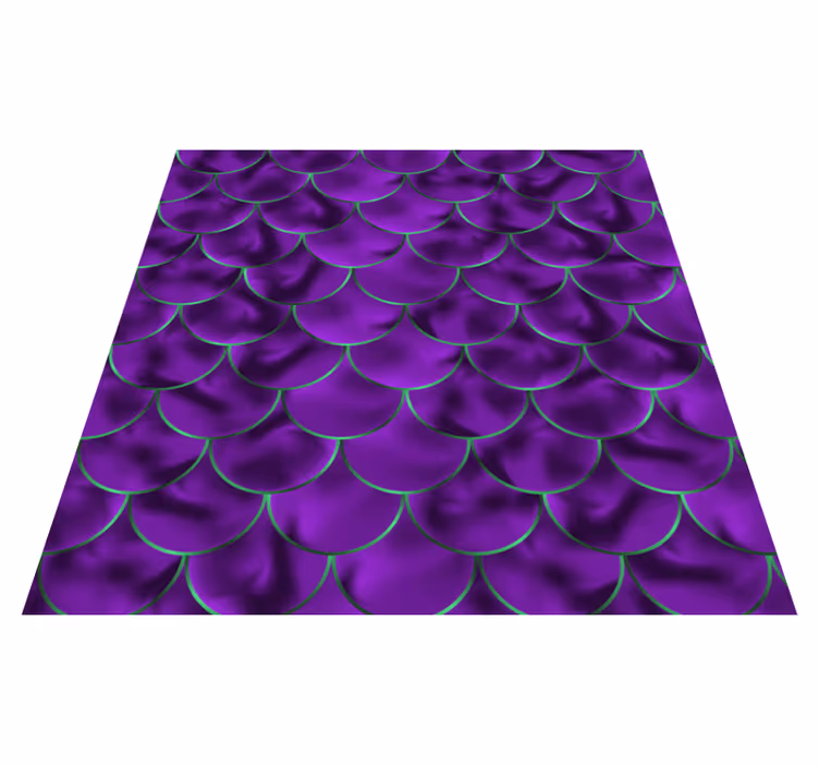 Tapis carré en vinyle squama à écailles de sirène - TenStickers