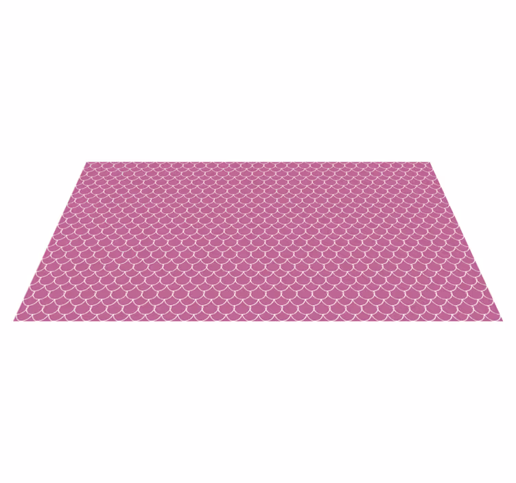 Tapis vinyle motif animal motifs de coquillage rose - TenStickers
