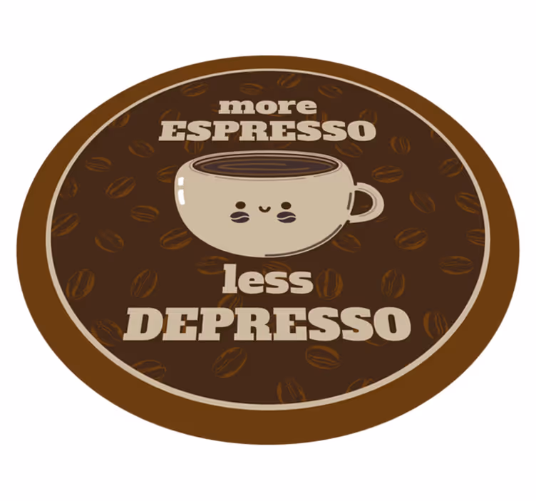 Tapis vinyle citation plus d'espresso moins - TenStickers