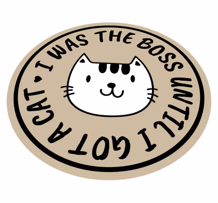 Tapis vinyle alphabet chat patron jusqu'à - TenStickers