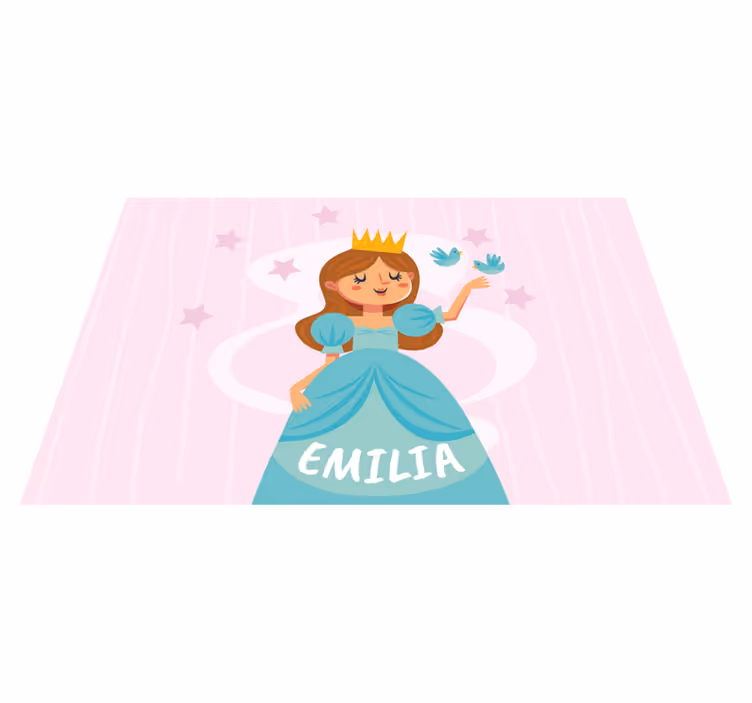 Tapis vinyle personnalisé design de personnage de princesse - TenStickers