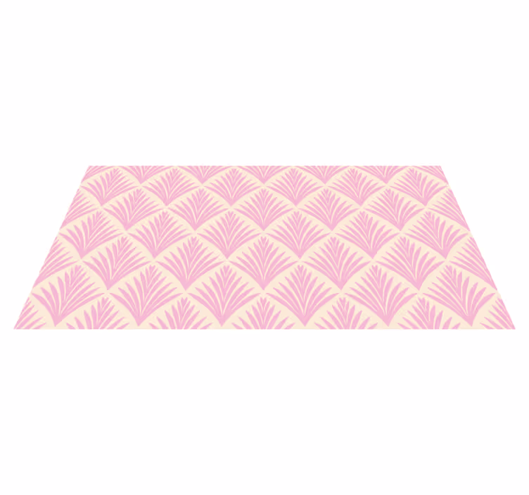 Tapis vinyle plantes motif rose élégant - TenStickers