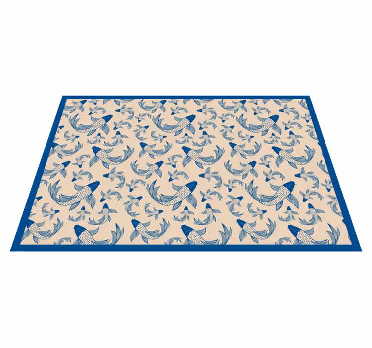 Tapis vinyle motif animal motifs de poissons - TenStickers