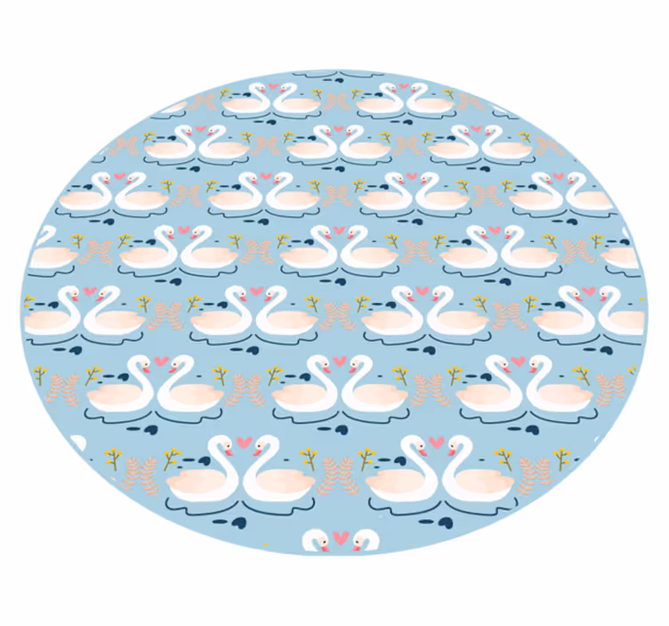 Tapis vinyle animal charmant motif de cygne - TenStickers