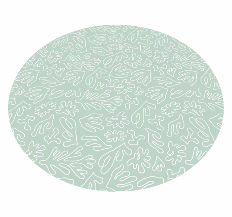 Tapis vinyle nature motifs feuillus - TenStickers