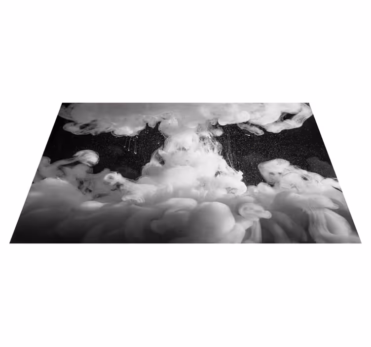 Tapis vinyle moderne Texture de fumée grise dense - TenStickers