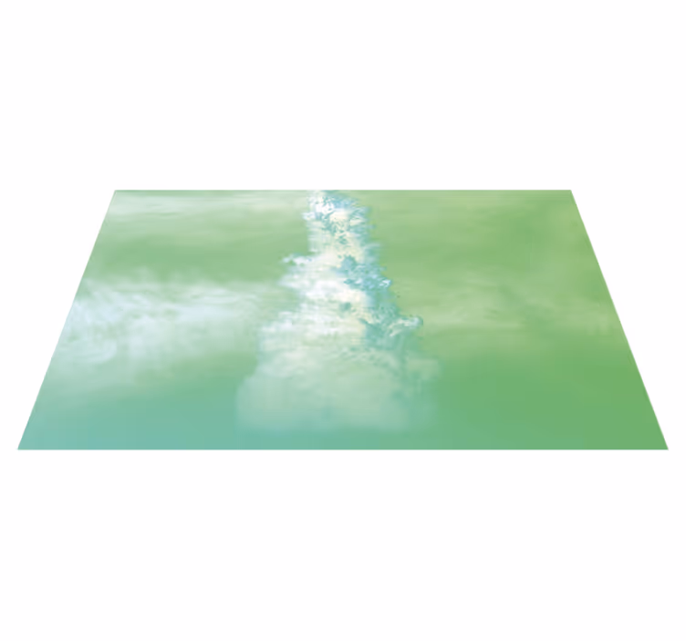 Tapis vinyle moderne Nuage vert abstrait - TenStickers