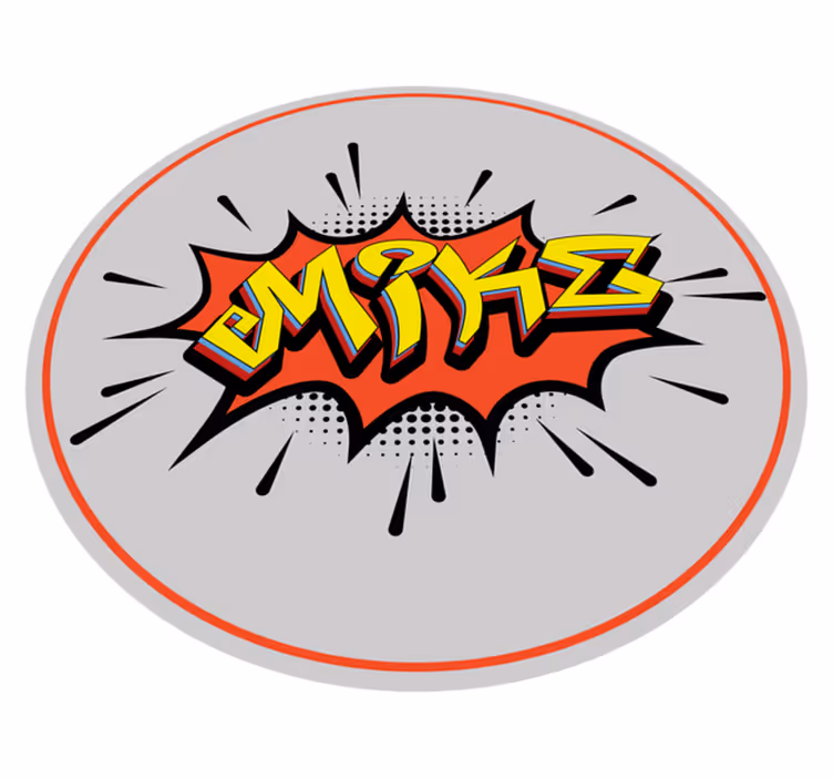 Tapis vinyle personnalisé explosion de noms - TenStickers