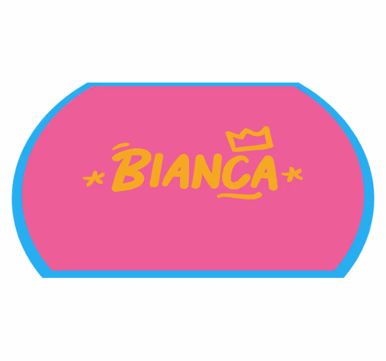 Tapis vinyle avec nom Tag graffiti avec couronne - TenStickers