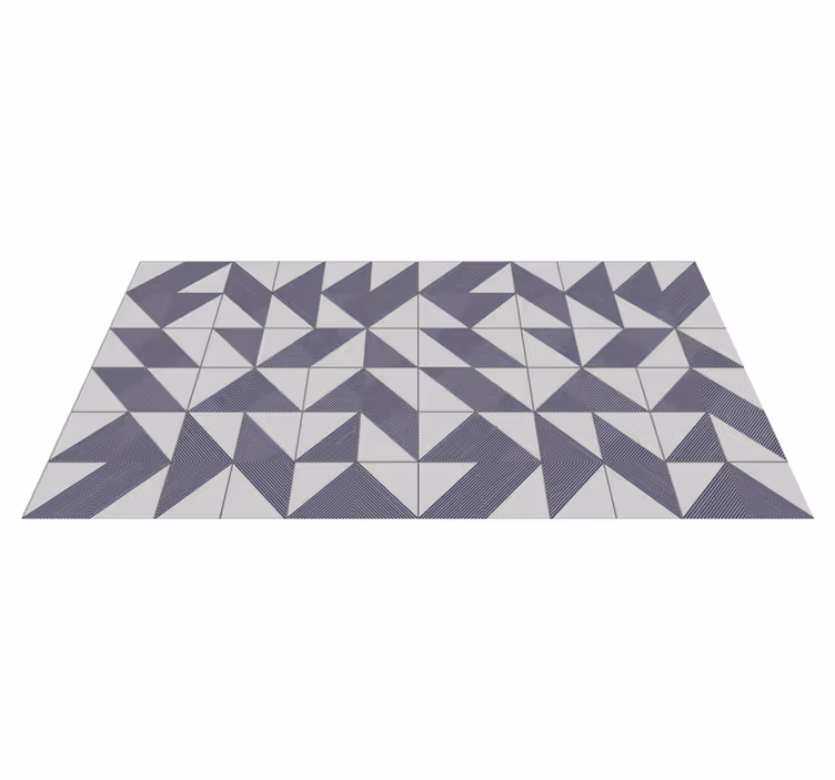 Tapis vinyle carreaux Carreaux gris zig zag - TenStickers