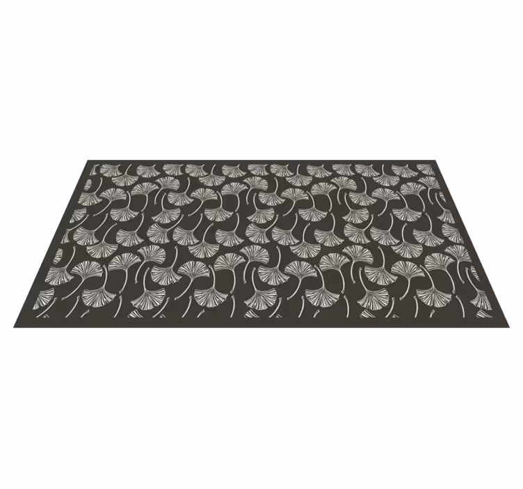 Tapis vinyle plantes motif de feuille de ginkgo - TenStickers