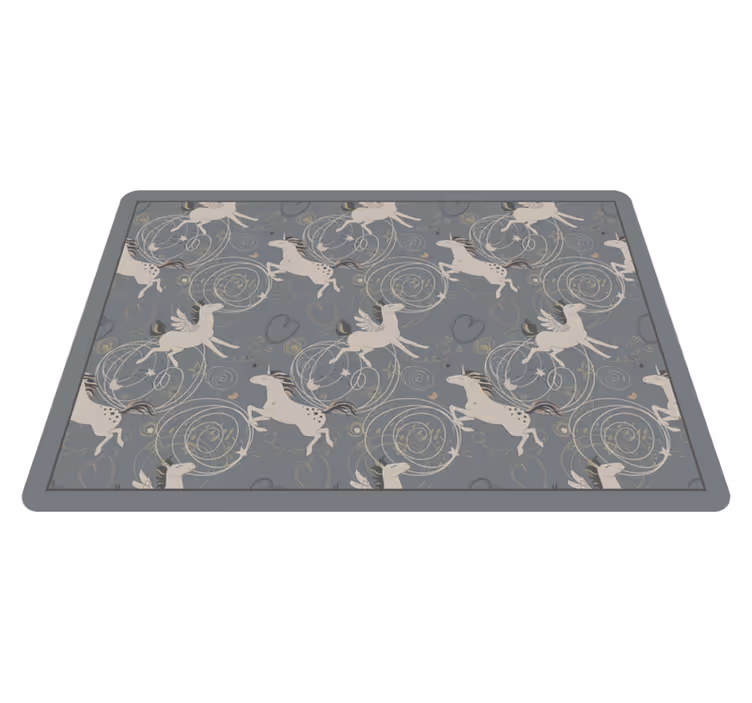 Tapis vinyle pour enfants design licornes fantaisistes - TenStickers