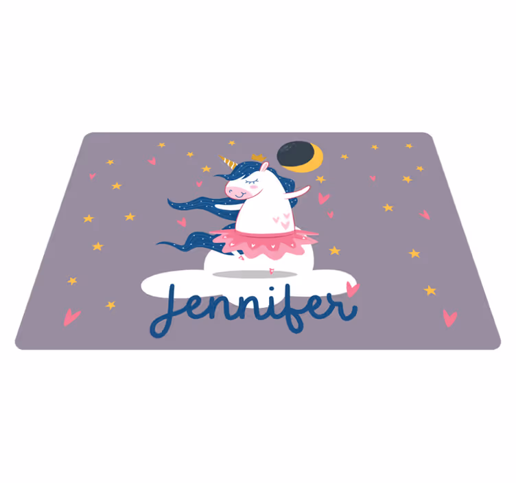 Tapis vinyle autres tapis licorne dansante personnalisée - TenStickers