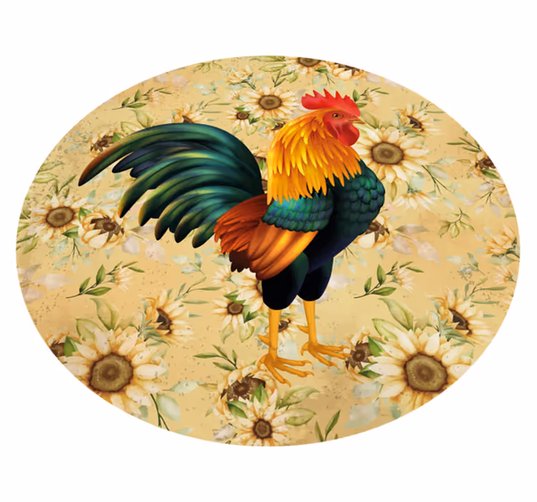 Tapis vinyle plantes vitrine de coq Éclatant - TenStickers