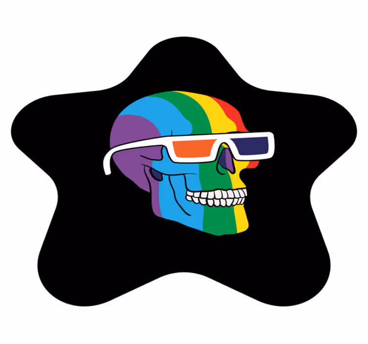 Tapis mosaique vinyle nuances de crâne colorées - TenStickers