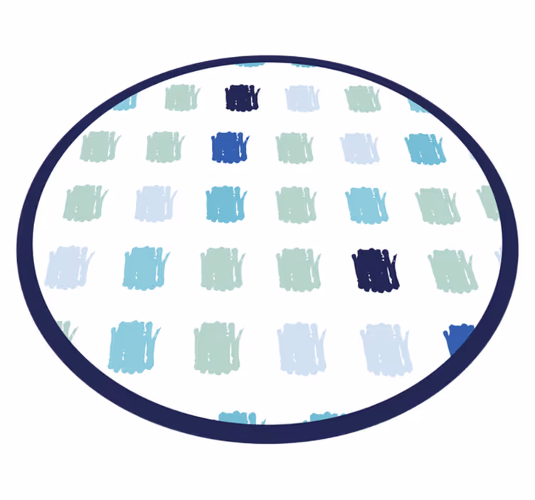 Tapis vinyle minimaliste coups de peinture bleus - TenStickers