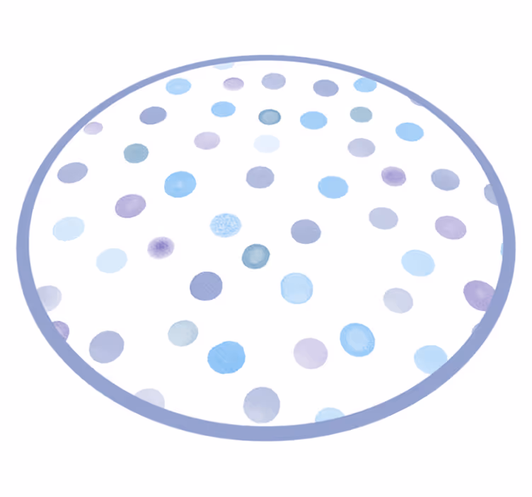 Tapis vinyle autres tapis cercles pointillés vibrants - TenStickers
