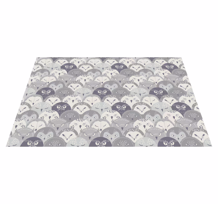 Tapis vinyle bébé charmants visages d'animaux - TenStickers