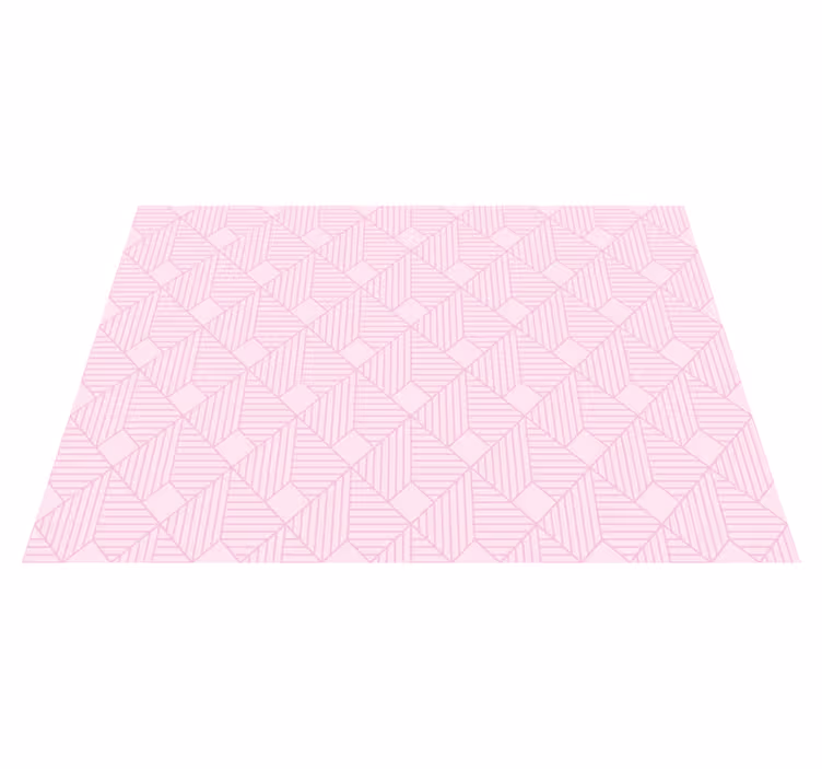 Tapis vinyle géométrique motifs roses élégants - TenStickers
