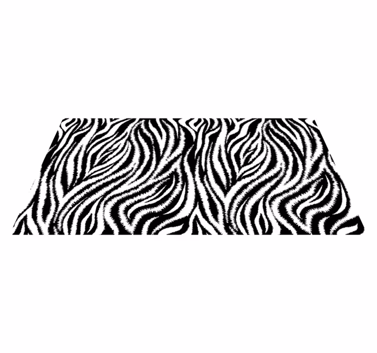 Tapis vinyle motif animal rayures de zèbre - TenStickers