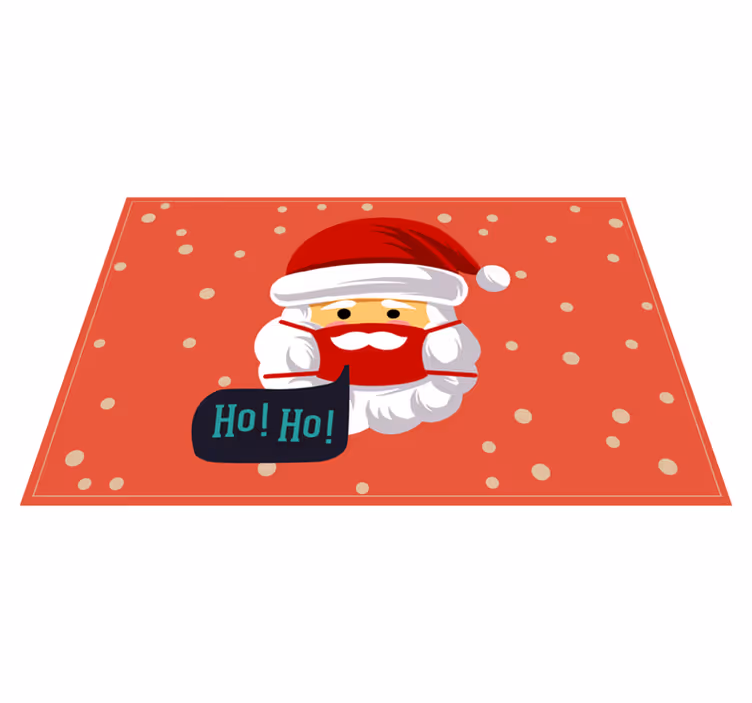 Tapis vinyle noël joie du père noël - TenStickers
