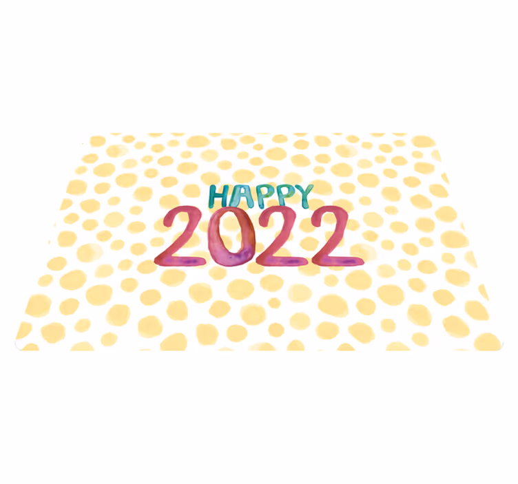 Tapis vinyle moderne Bonne année colorée - TenStickers