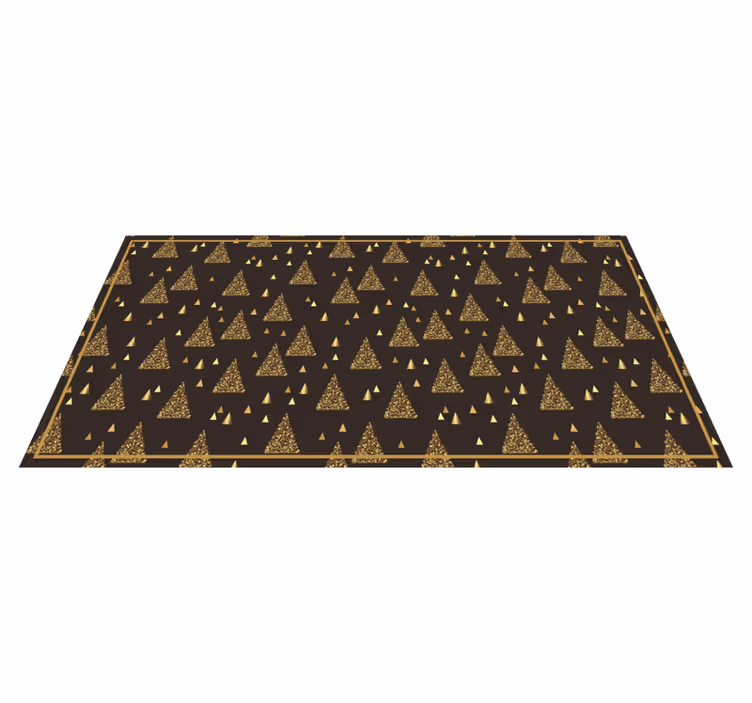 Tapis vinyle salon Arbres effet or noël - TenStickers