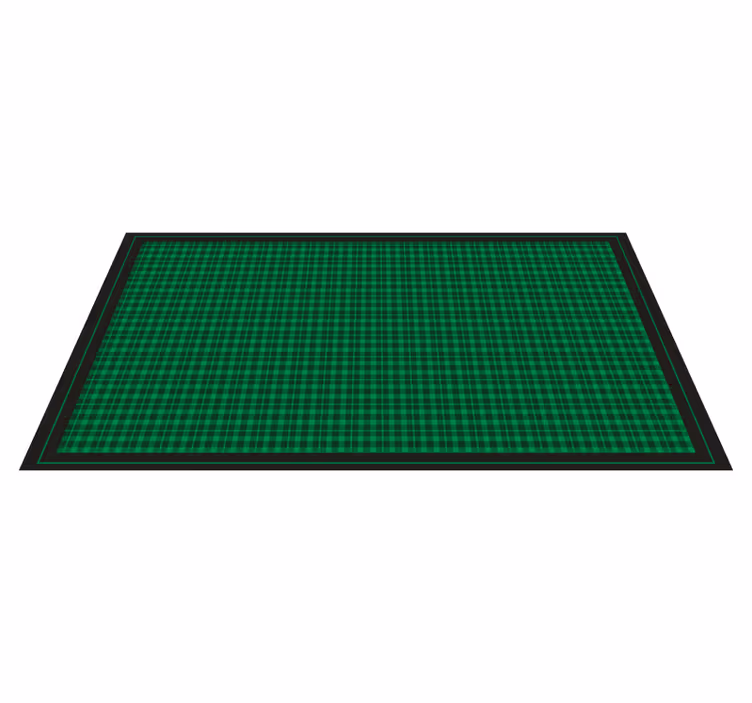 Tapis vinyle salon vinylee vichy vert - TenStickers