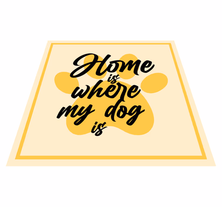 Tapis vinyle entrée la maison où est mon chien - TenStickers