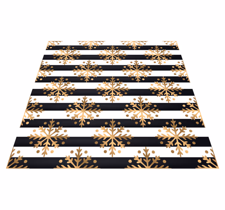 Tapis vinyle noël motif élégant de flocon de neige - TenStickers